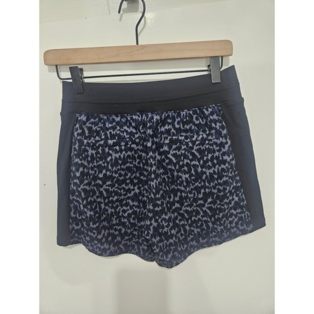 Athleta Brooklyn Printed Short Blue Leopard Animal Print Size 0 980415-00‎